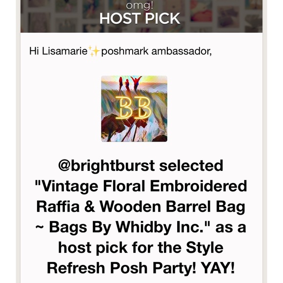 Vintage Floral Embroidered Raffia & Wooden Barrel Bag ~ Bags By Whidby Inc. - Picture 2 of 14